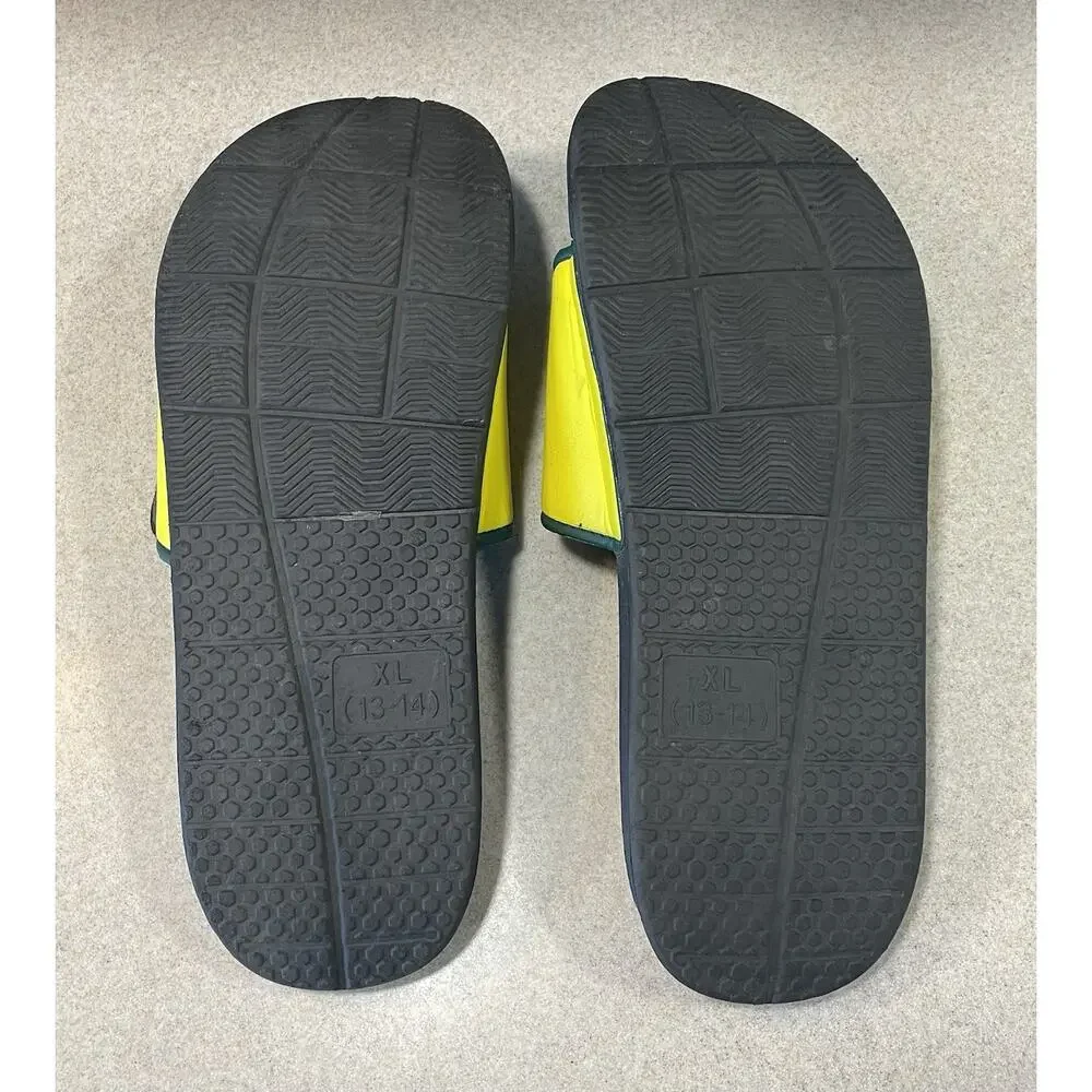 Oregon Ducks Cushioned Slide Sandals Adjustable Men’s Size XL 13-14 -Comfortable
